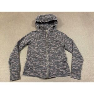 Lululemon‎ Scuba Hoodie Womens 8 Gray Camouflage Full Zip Sweatshirt W4AFRS
